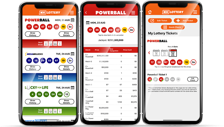 New Hampshire Lottery App Screenshots