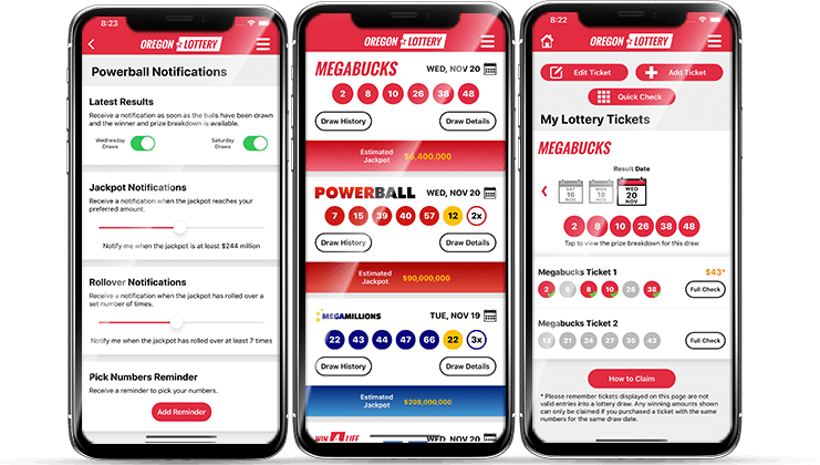 Oregon Lottery App Screenshots